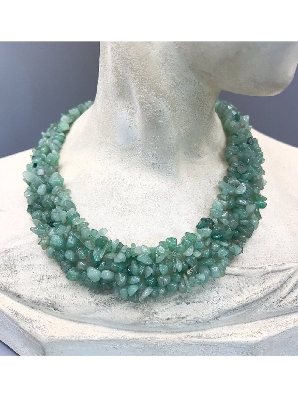 Vintage Adventurine Polished Chip Necklace